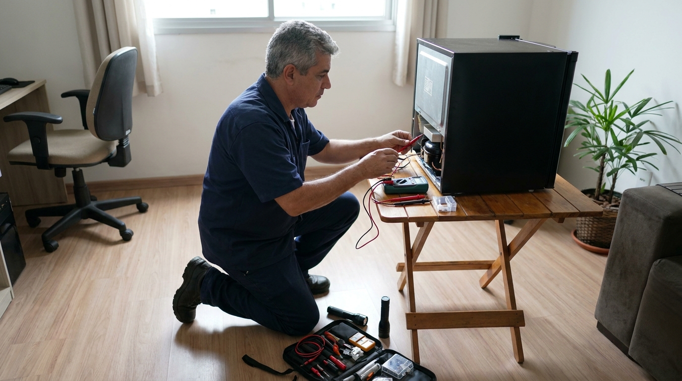 Reparo de frigobar em hotel em Pelotas‑RS